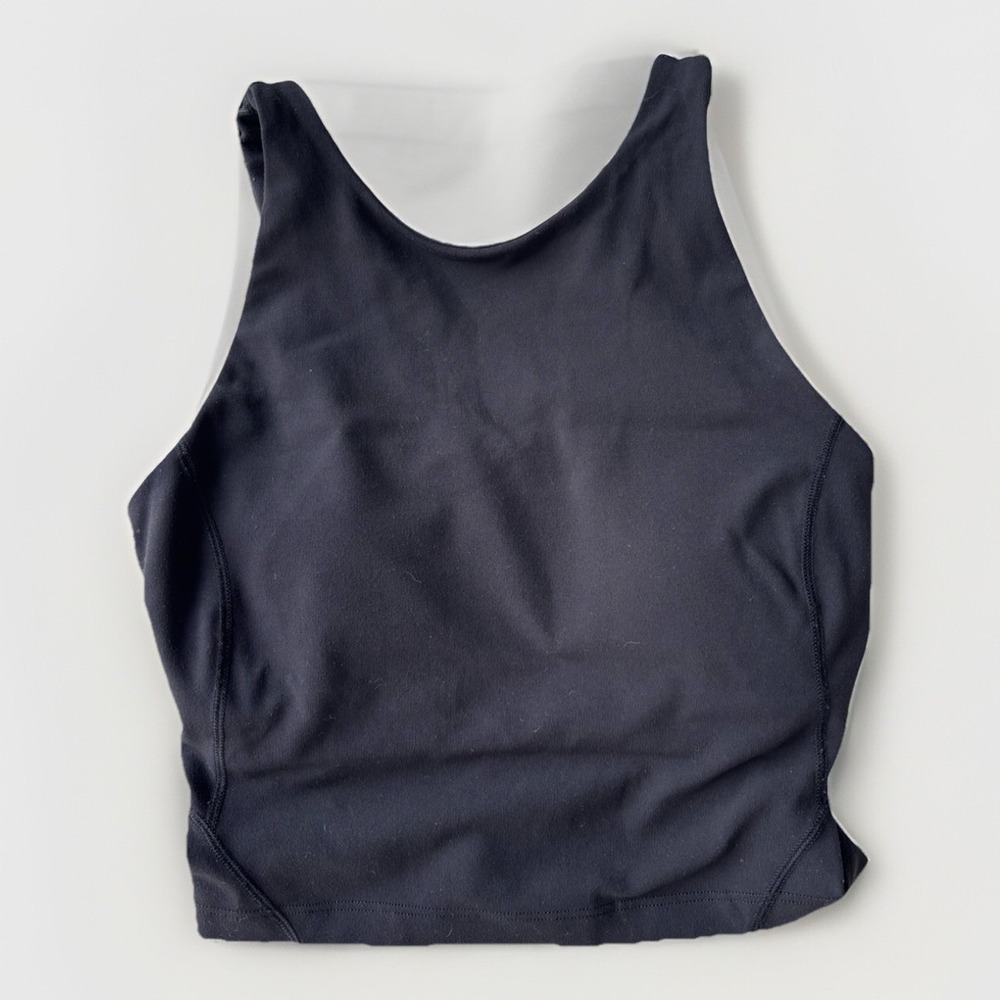 LULULEMON Align High-Neck‎ Tank Top Women's Size 2 Black Cropped